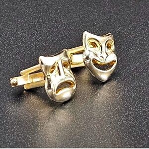 Vintage theatrical masks cufflinks
